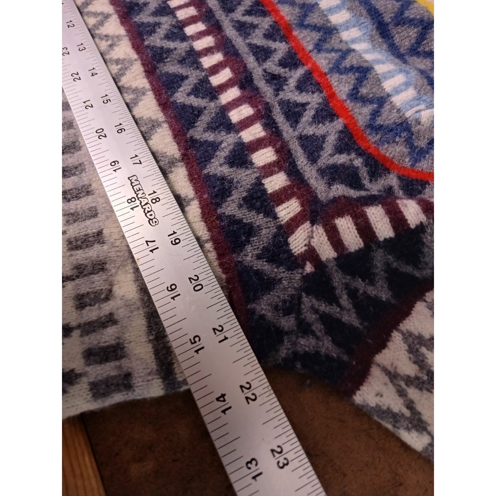 90's Nordic Lambswool‎ Fair Isle Sweater Large Soft Cozy Preppy Ski Grunge - Picture 13 of 16